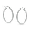 Thumbnail Image 0 of 30mm Square Tube Hoop Earrings in Hollow Sterling Silver