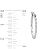 Thumbnail Image 2 of 20mm Diamond-Cut Twist Hoop Earrings in Hollow Sterling Silver