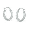 Thumbnail Image 1 of 20mm Diamond-Cut Hoop Earrings in Sterling Silver