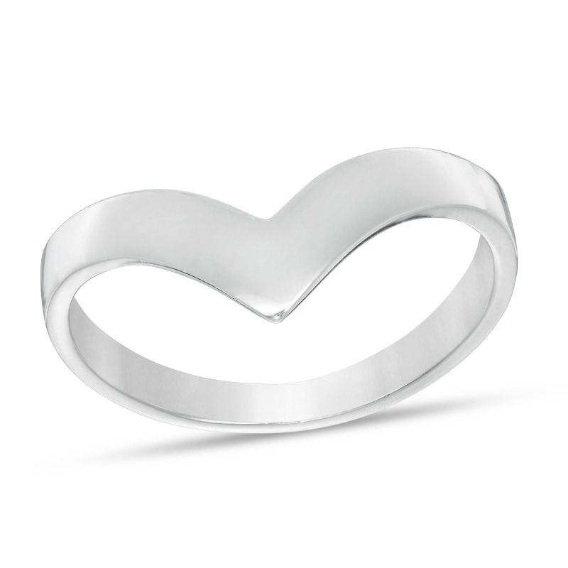 Chevron Ring in Sterling Silver - Size 7