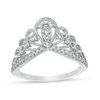 Cubic Zirconia Looping Tiara Ring in Sterling Silver - Size 7