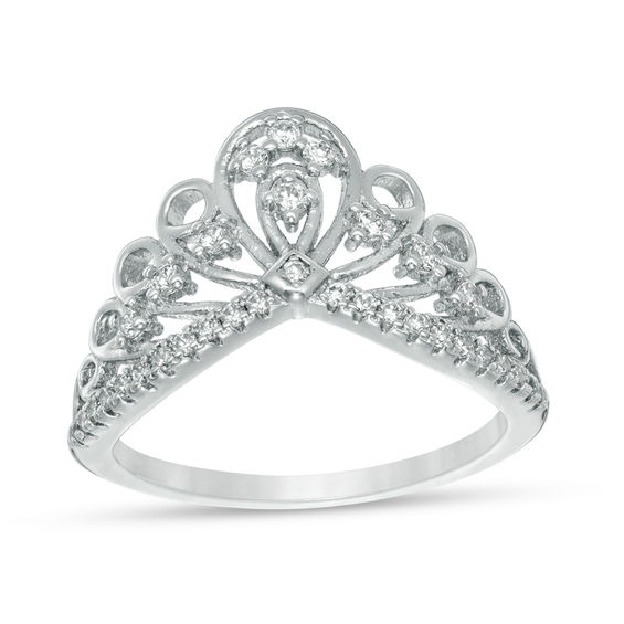 Cubic Zirconia Looping Tiara Ring in Sterling Silver