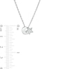 Thumbnail Image 1 of Cubic Zirconia Star and Crescent Moon Pendant in Sterling Silver
