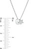 Thumbnail Image 1 of Cubic Zirconia Star and Crescent Moon Pendant in Sterling Silver