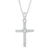 Thumbnail Image 0 of Cubic Zirconia Cross with "X" Pendant in Sterling Silver