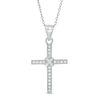 Thumbnail Image 1 of Cubic Zirconia Cross with "X" Pendant in Sterling Silver