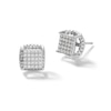 Thumbnail Image 0 of Cubic Zirconia Square Composite Stud Earrings in Solid Sterling Silver