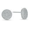 Thumbnail Image 1 of Cubic Zirconia Button Stud Earrings in Sterling Silver