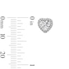Thumbnail Image 2 of 5mm Heart-Shaped Cubic Zirconia Frame Stud Earrings in Solid Sterling Silver