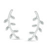 Thumbnail Image 1 of Branch with Leaves Crawler Earrings in Solid Sterling Silver