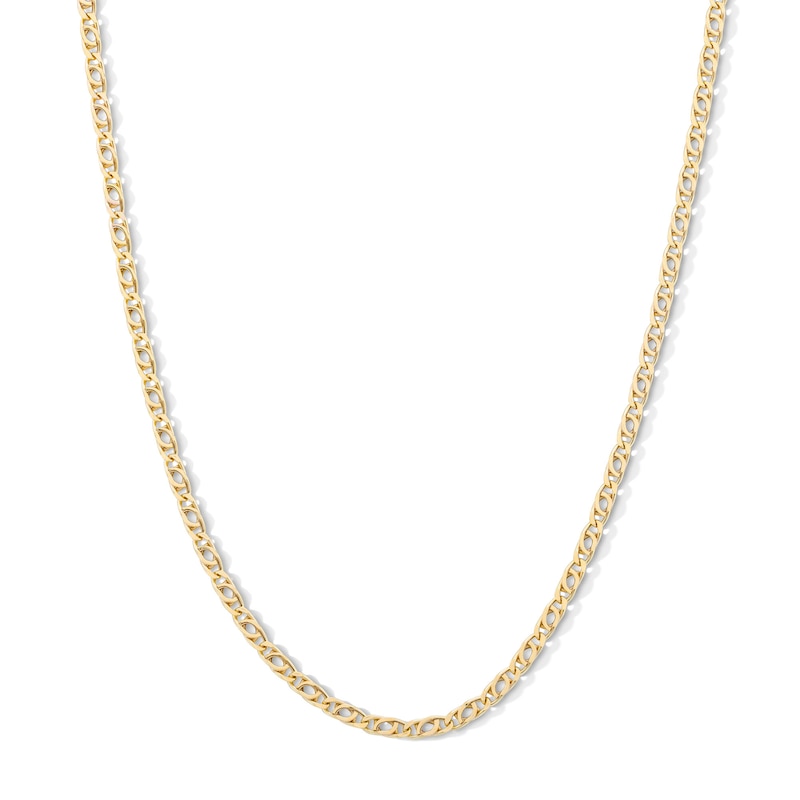 10K Hollow Gold Diamond-Cut Birdseye Curb Chain