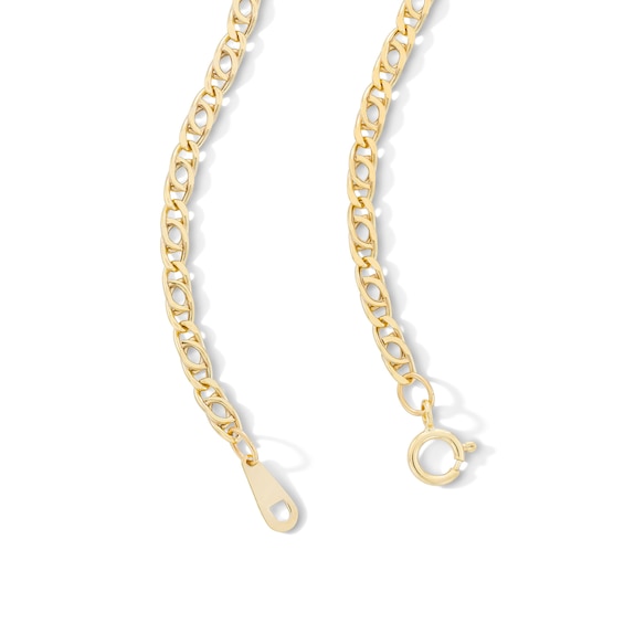 10K Hollow Gold Diamond-Cut Birdseye Curb Chain