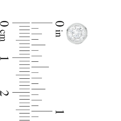 5mm Bezel-Set Cubic Zirconia Solitaire Stud Earrings in Sterling Silver