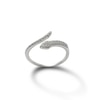 Thumbnail Image 1 of Sterling Silver CZ Snake Bypass Wrap Ring Made in Italy - Size 7