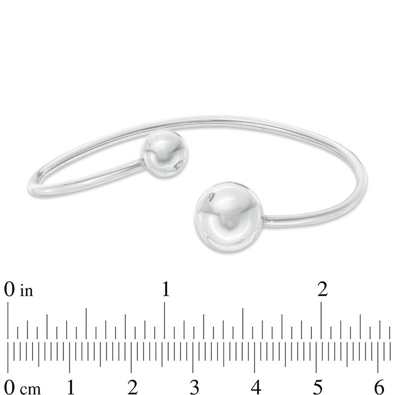Main Image 2 of Double Ball Bypass Cuff in Sterling Silver