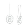 Thumbnail Image 0 of Made in Italy Diamond-Cut Layered Circles Threader Earrings in Sterling Silver
