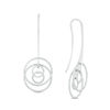 Thumbnail Image 0 of Made in Italy Diamond-Cut Layered Circles Threader Earrings in Sterling Silver