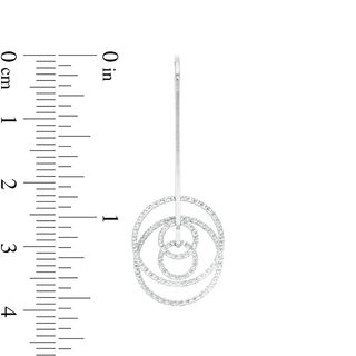 Made in Italy Diamond-Cut Layered Circles Threader Earrings in Sterling Silver