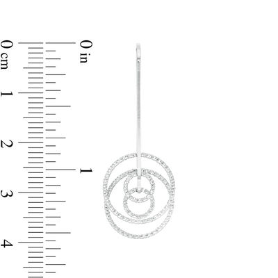 Made in Italy Diamond-Cut Layered Circles Threader Earrings in Sterling Silver