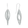 Thumbnail Image 1 of Diamond-Cut Marquise Drop Earrings in Sterling Silver