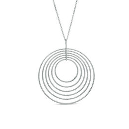 Diamond-Cut Multi-Circle Pendant in Sterling Silver