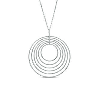 Diamond-Cut Multi-Circle Pendant in Sterling Silver