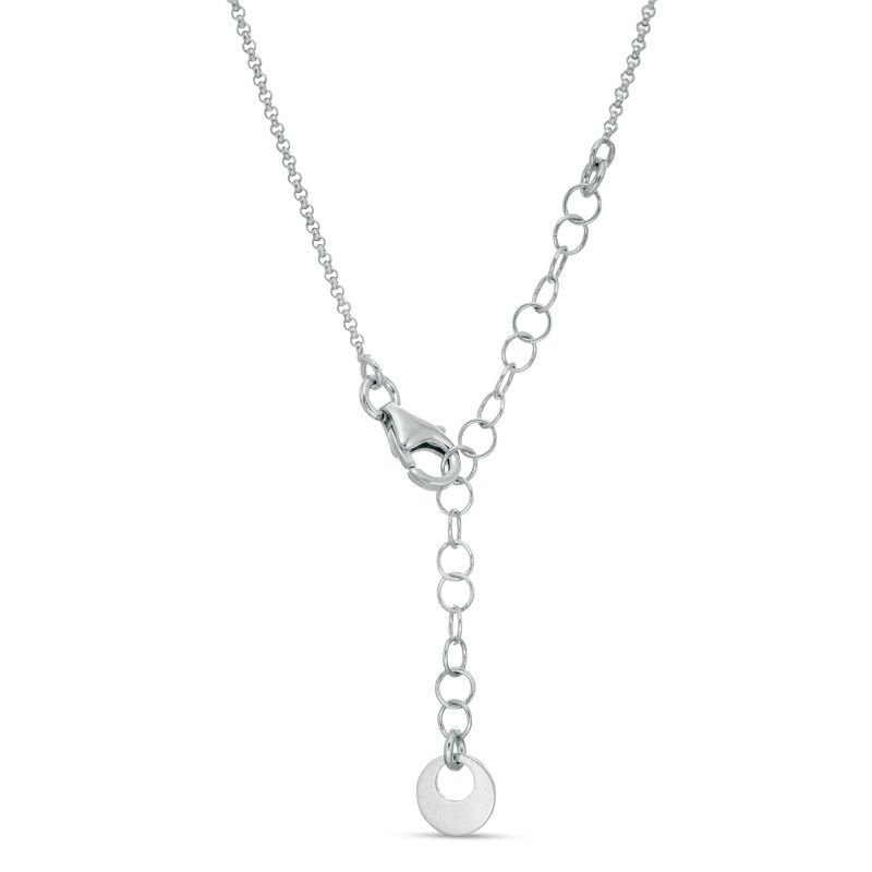 Main Image 2 of Diamond-Cut Multi-Circle Pendant in Sterling Silver