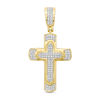 Thumbnail Image 1 of 1/8 CT. T.W. Diamond Cross Pendant Charm in 10K Gold