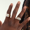 Thumbnail Image 3 of 1/6 CT. T.W. Composite Diamond Square Nugget Ring in Sterling Silver with 14K Gold Plate