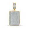Thumbnail Image 1 of 1/10 CT. T.W. Diamond Large Rectangle Charm in Sterling Silver with 14K Gold Plate