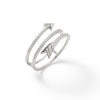 Made in Italy Cubic Zirconia Arrow Wrap Ring in Sterling Silver - Size 7