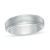 Thumbnail Image 1 of Men's 6mm Comfort-Fit Brushed Wedding Band in Sterling Silver