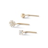 Thumbnail Image 1 of 14K Semi-Solid, Hollow, and Solid Gold CZ Three Nose Stud Set - 22G
