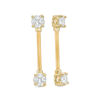 014 Gauge 4mm Cubic Zirconia Barbell Pair in Stainless Steel with Yellow IP
