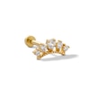 Thumbnail Image 0 of 14K Gold Tube CZ Crown Stud - 18G 5/16"