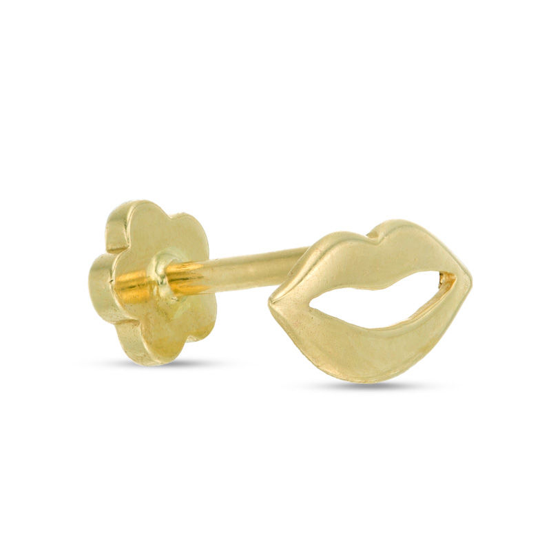 019 Gauge Lips Cartilage Barbell in 14K Gold