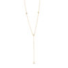 Thumbnail Image 0 of Made in Italy 3.2mm Cubic Zirconia Station "Y" Necklace in 10K Solid Gold - 19.75"