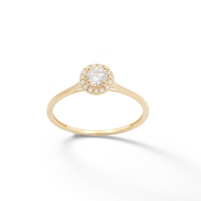 4mm Cubic Zirconia Frame Stackable Ring in 10K Gold