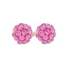 Thumbnail Image 1 of Child's 4mm Pink Crystal Ball Stud Earrings in 14K Gold