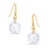 Thumbnail Image 1 of 7mm Cubic Zirconia Dangle Drop Earrings in 10K Gold
