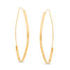 Thumbnail Image 1 of Made in Italy Oval Flat Hoop Earrings in 10K Gold