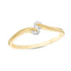 Thumbnail Image 0 of 3mm Cubic Zirconia Bypass Stackable Ring in 10K Gold - Size 7