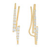 Thumbnail Image 1 of Cubic Zirconia Lightening Crawler Earrings in 10K Gold
