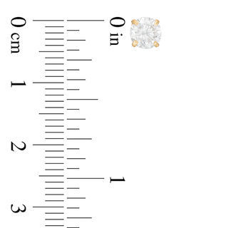 3mm Cubic Zirconia Solitaire Single Stud Earring in 10K Gold