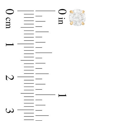 3mm Cubic Zirconia Solitaire Single Stud Earring in 10K Gold