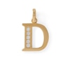 Thumbnail Image 0 of Cubic Zirconia "D" Initial Necklace Charm in 10K Solid Gold