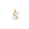 Thumbnail Image 1 of 10K Solid Gold CZ Channel "S" Initial Necklace Charm