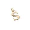 Thumbnail Image 3 of 10K Solid Gold CZ Channel "S" Initial Necklace Charm