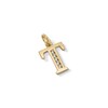 Thumbnail Image 3 of Cubic Zirconia "T" Initial Necklace Charm in 10K Solid Gold