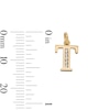 Thumbnail Image 4 of Cubic Zirconia "T" Initial Necklace Charm in 10K Solid Gold